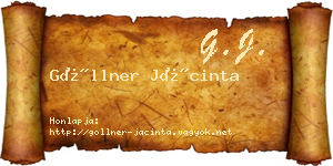Göllner Jácinta névjegykártya